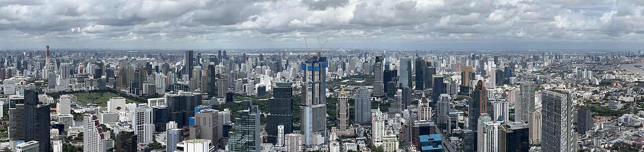 Vue panoramique de Bangkok depuis la tour Mahanakhon