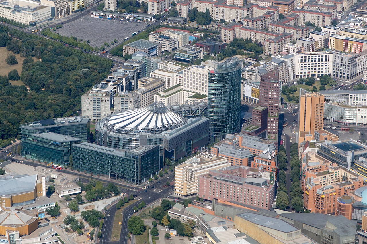 Potsdamer Platz : Panoramapunkt, ex-Sony Center et vestiges du Mur