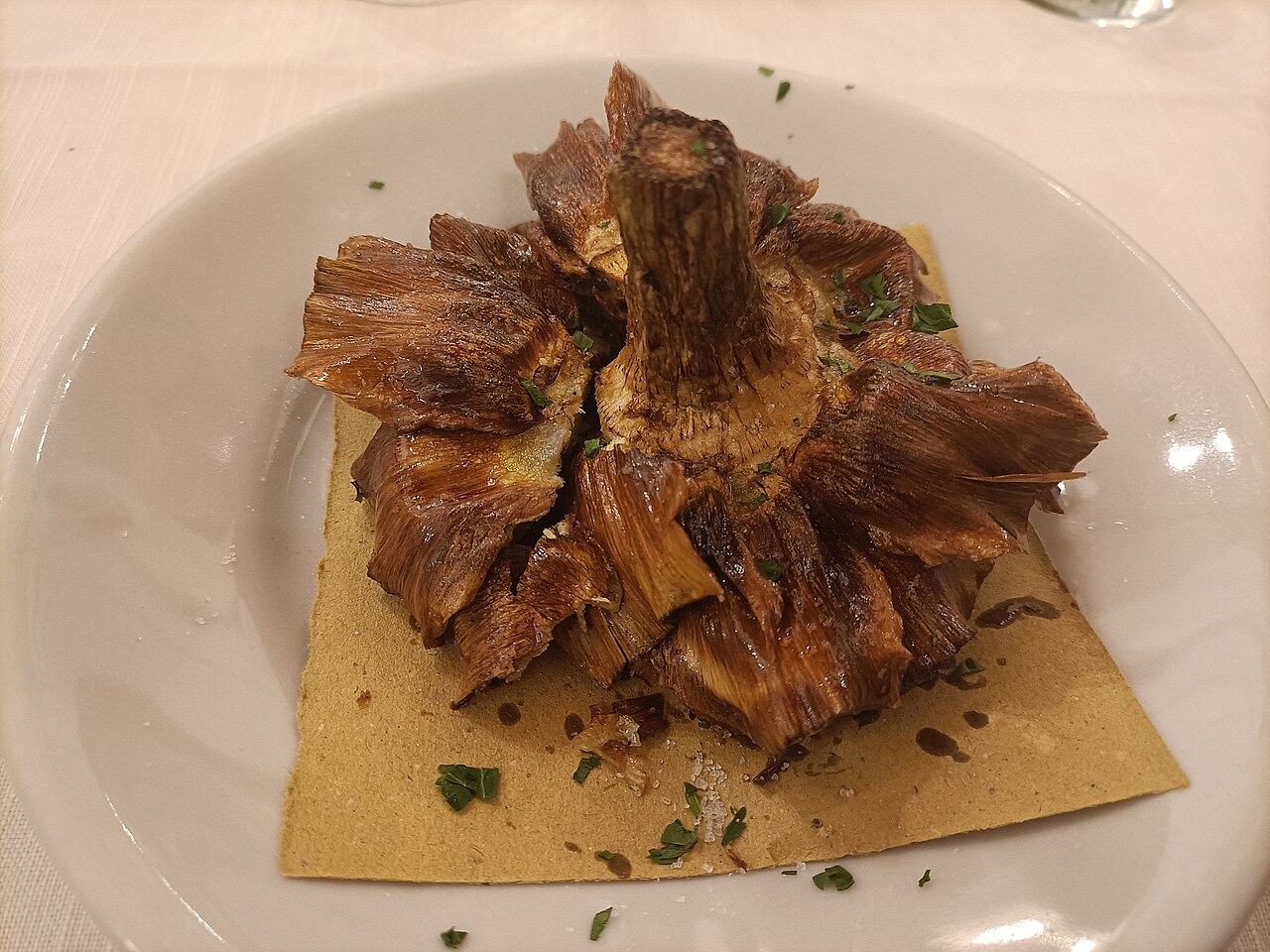 Carciofo alla giudia, Jewish-style fried artichoke