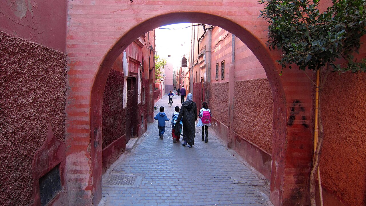 Archway opening onto Derb Moulay Abdelkader in the medina