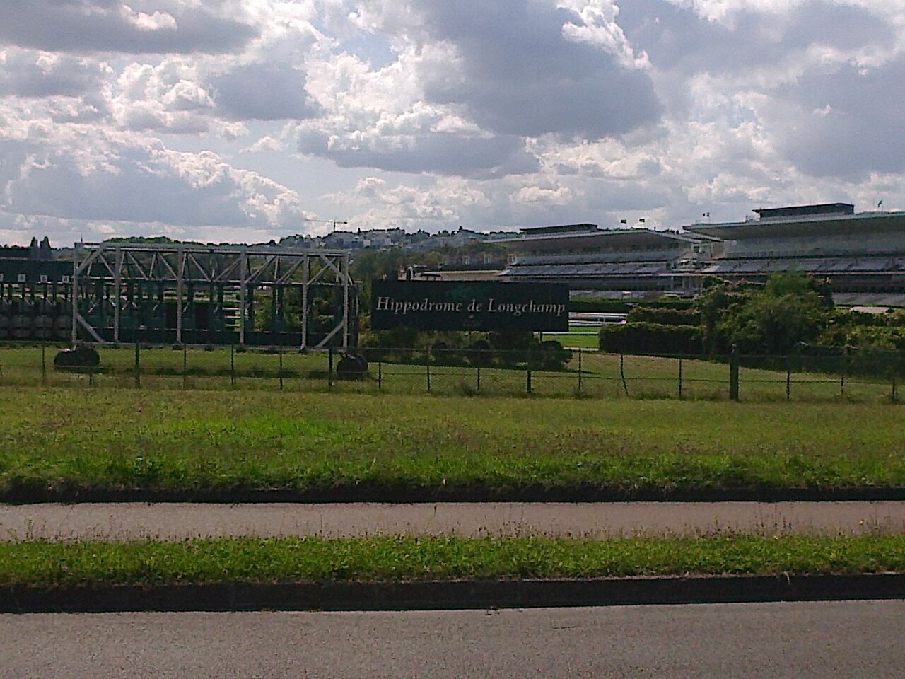 The grandstands of the ParisLongchamp racecourse