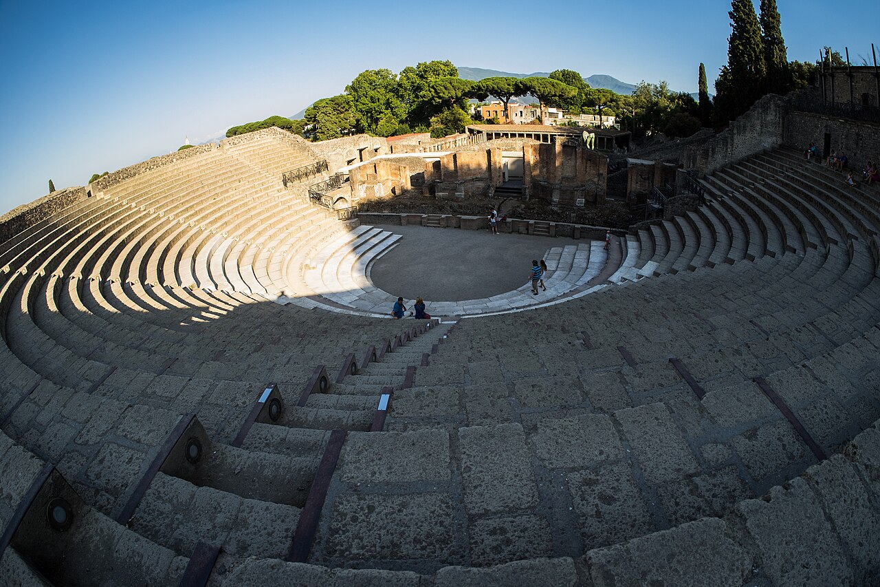 Tiers of the Pompeii amphitheatre