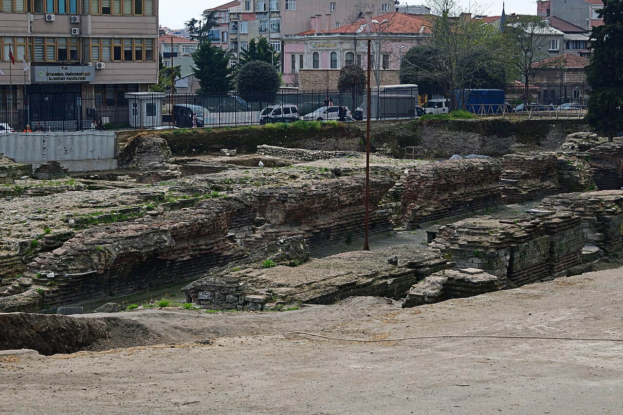 The remains of the Church of St Polyeuctus in Saraçhane Archaeological Park