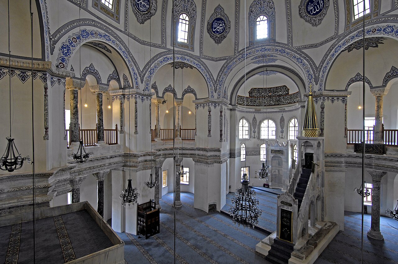 The octagonal interior of Little Hagia Sophia seen from the gallery