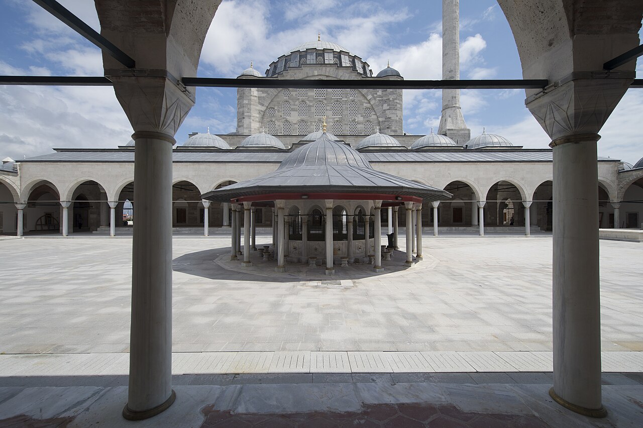 The arcaded courtyard