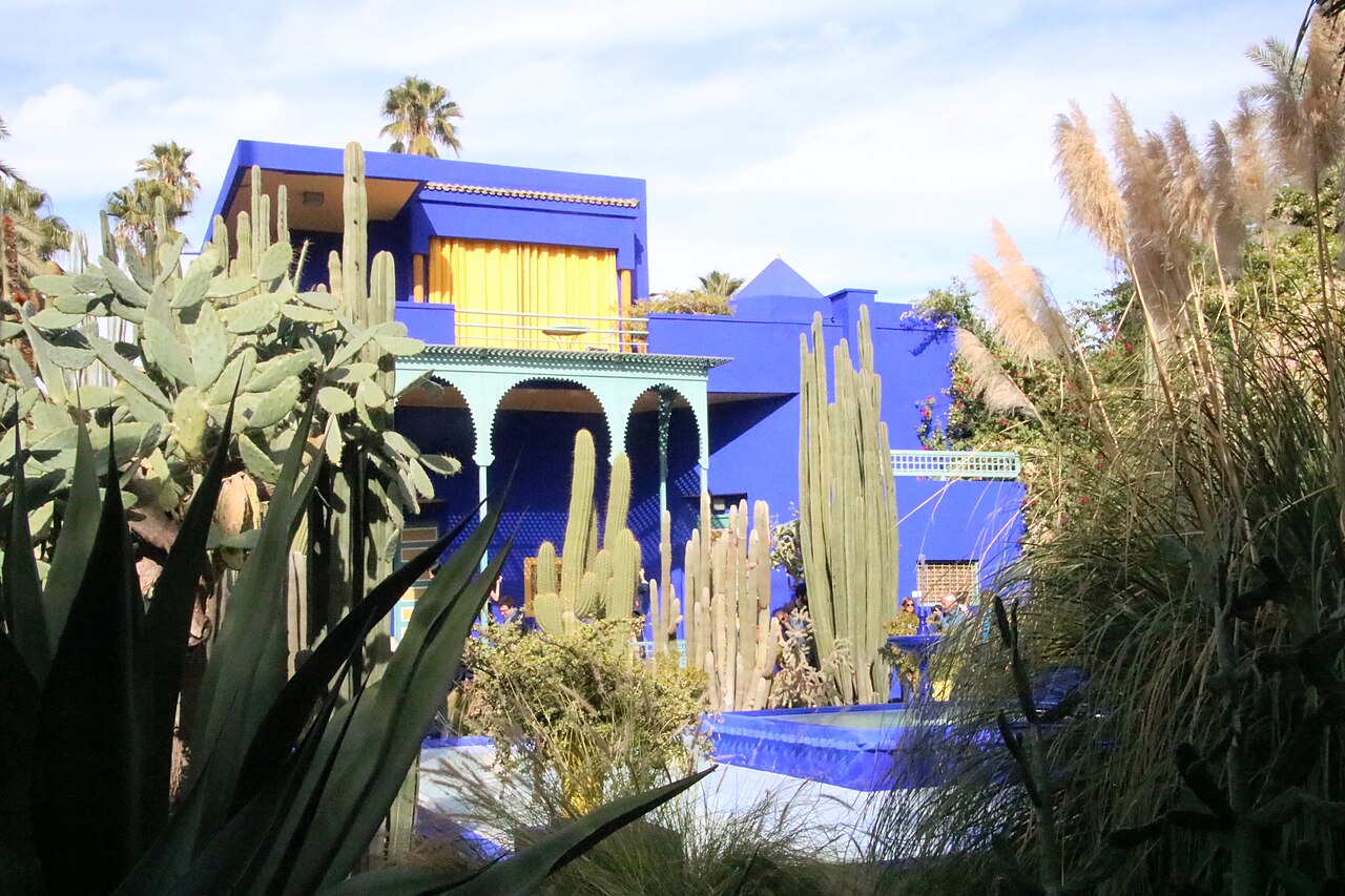 La villa bleue et les cactus du Jardin Majorelle