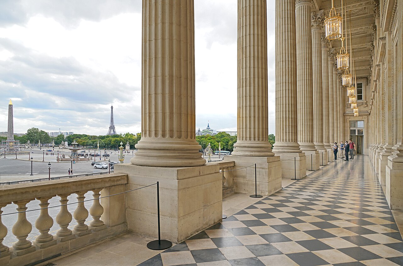 La loggia dell'Hôtel de la Marine e place de la Concorde
