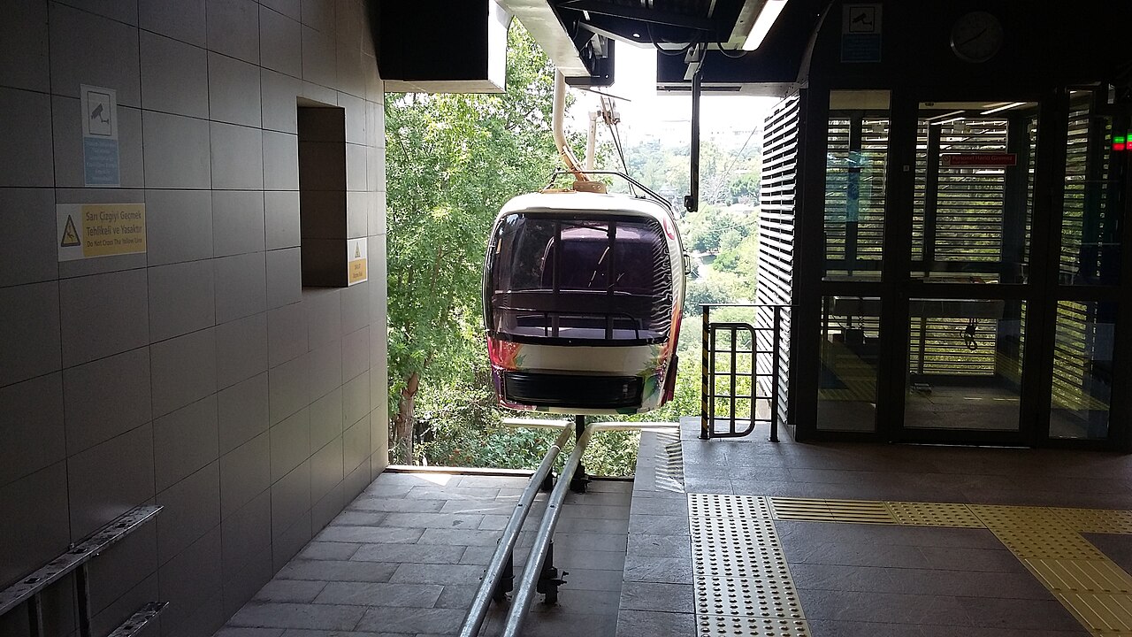 La cabine à la station