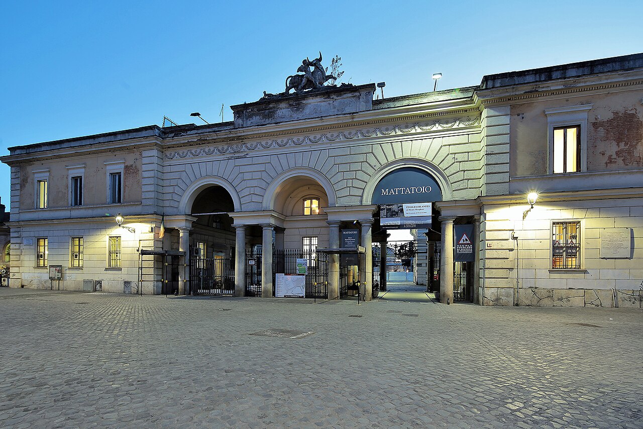 The entrance to the former slaughterhouse, Piazza Orazio Giustiniani