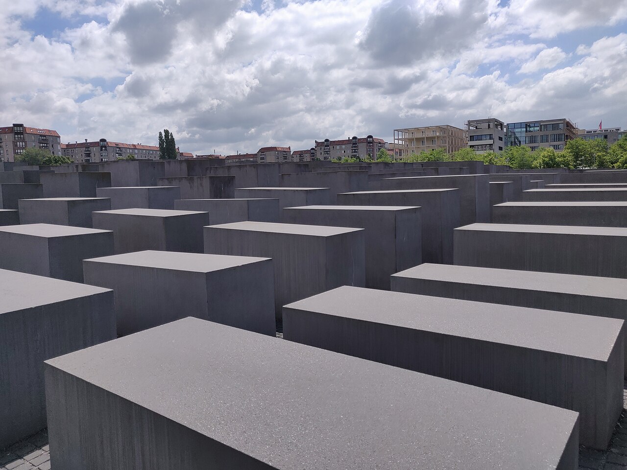 Les stèles de béton du mémorial aux Juifs assassinés d'Europe