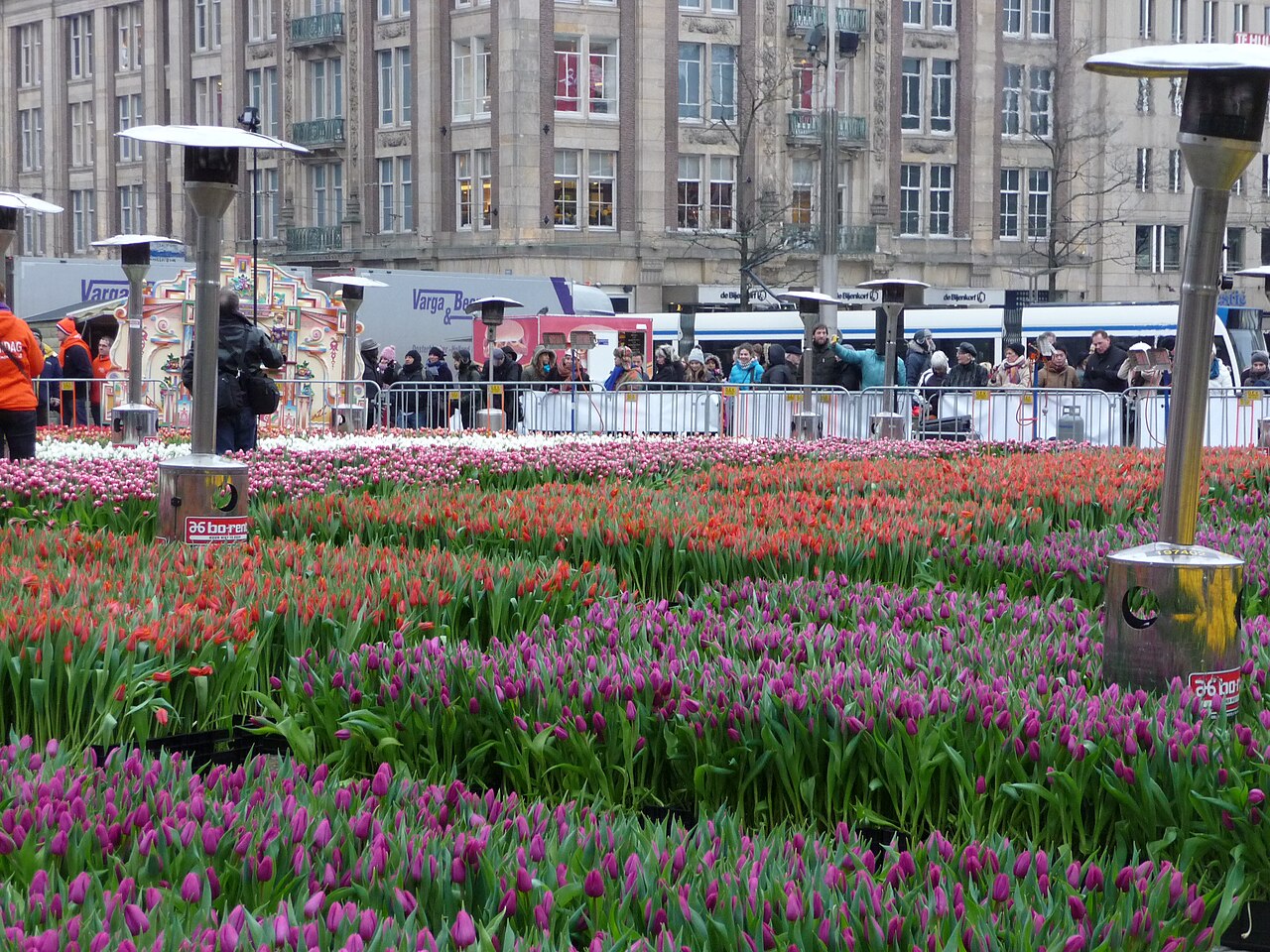 The picking garden of National Tulip Day at a previous edition on Dam Square