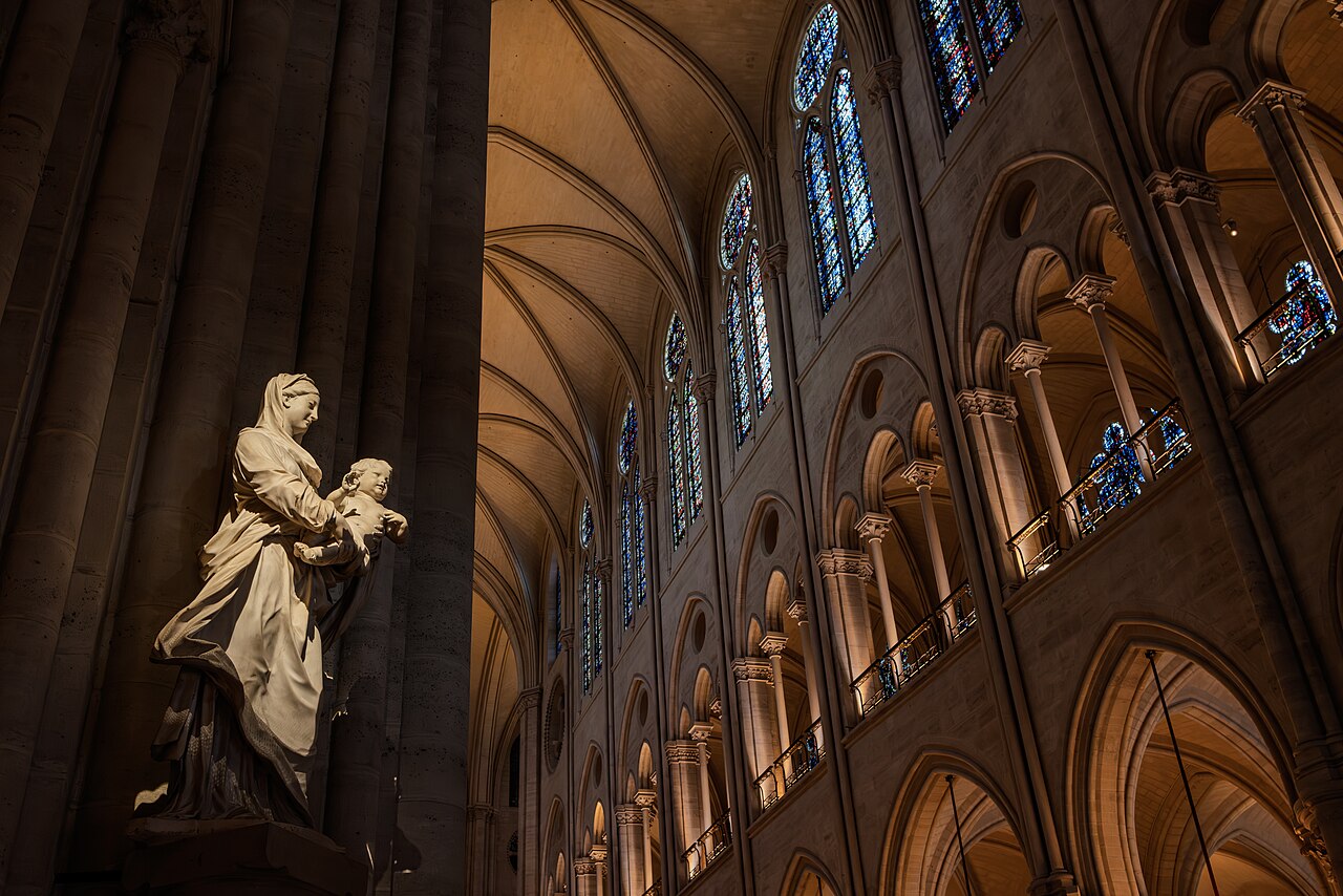 L'intérieur de la cathédrale de Notre Dame de Paris