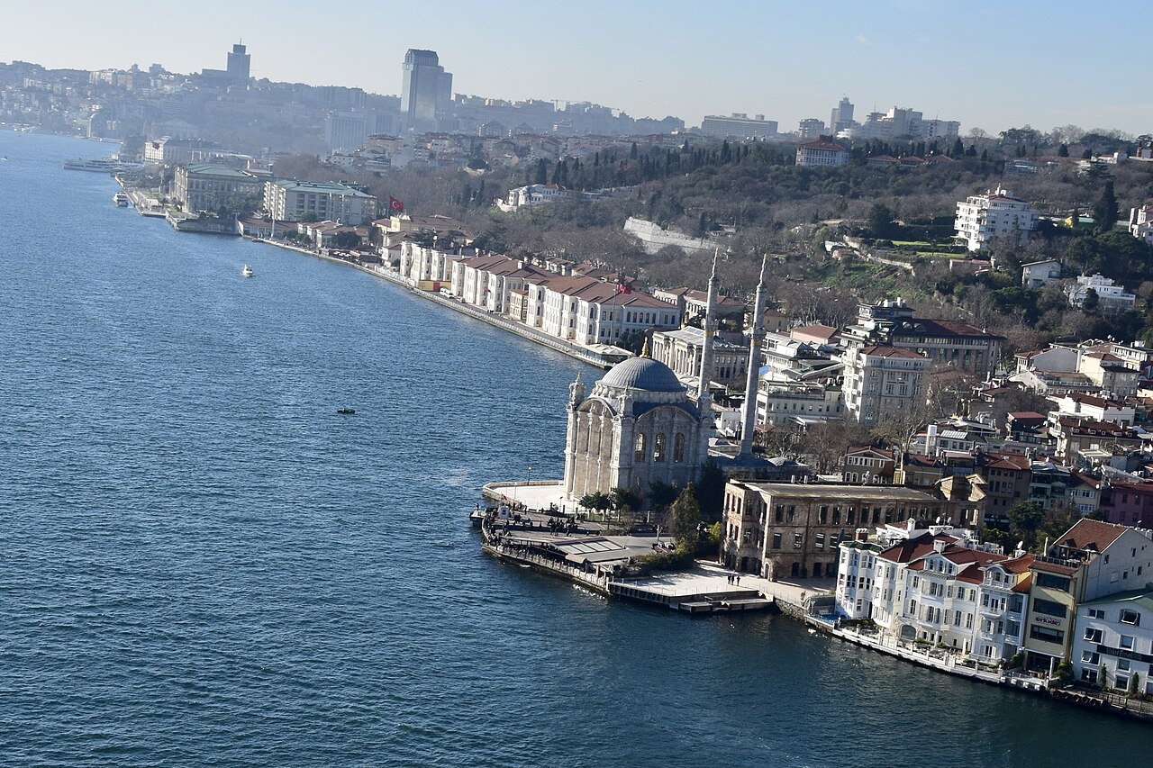 Mosquée d'Ortaköy : la mosquée sous le pont du Bosphore