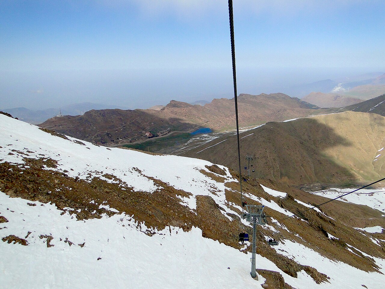 The ski area and the lake