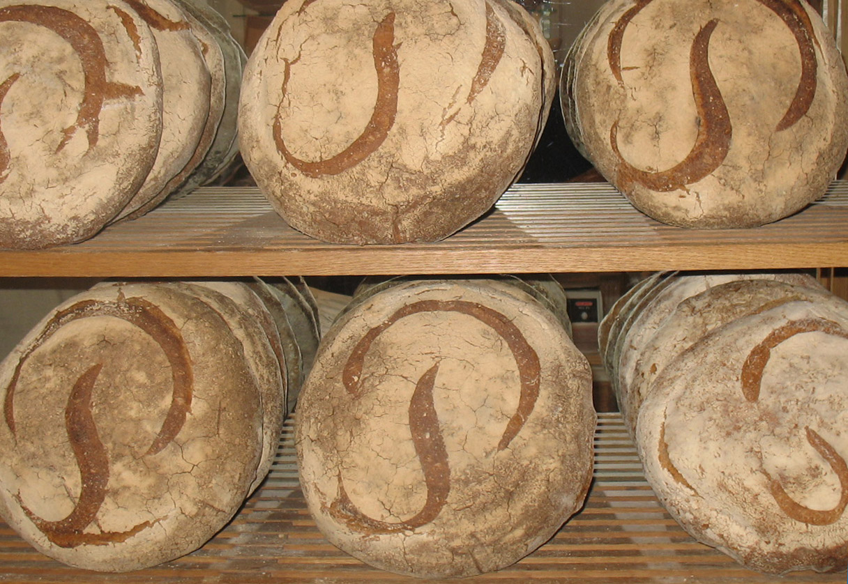 Pain de campagne en vitrine d'une boulangerie du 15e arrondissement