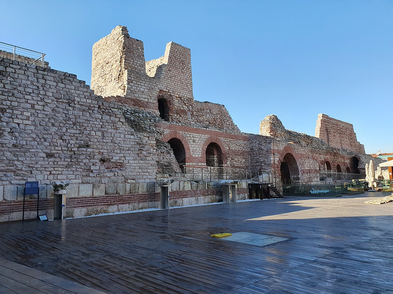 The restored facades of the Tekfur Palace in Ayvansaray