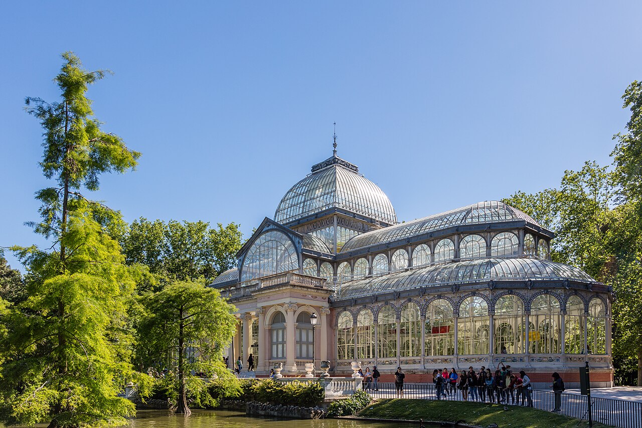 Parc du Retiro Madrid : Palais de cristal, étang et barques