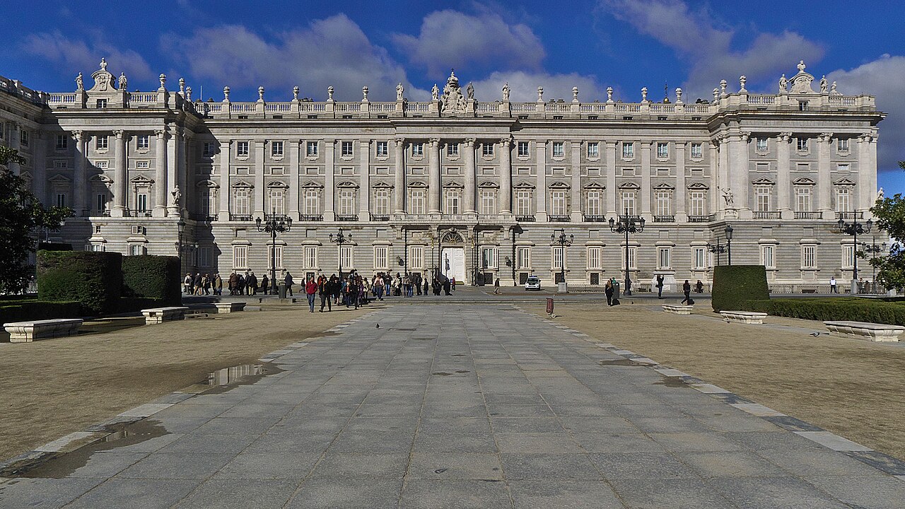 La façade du palais royal de Madrid