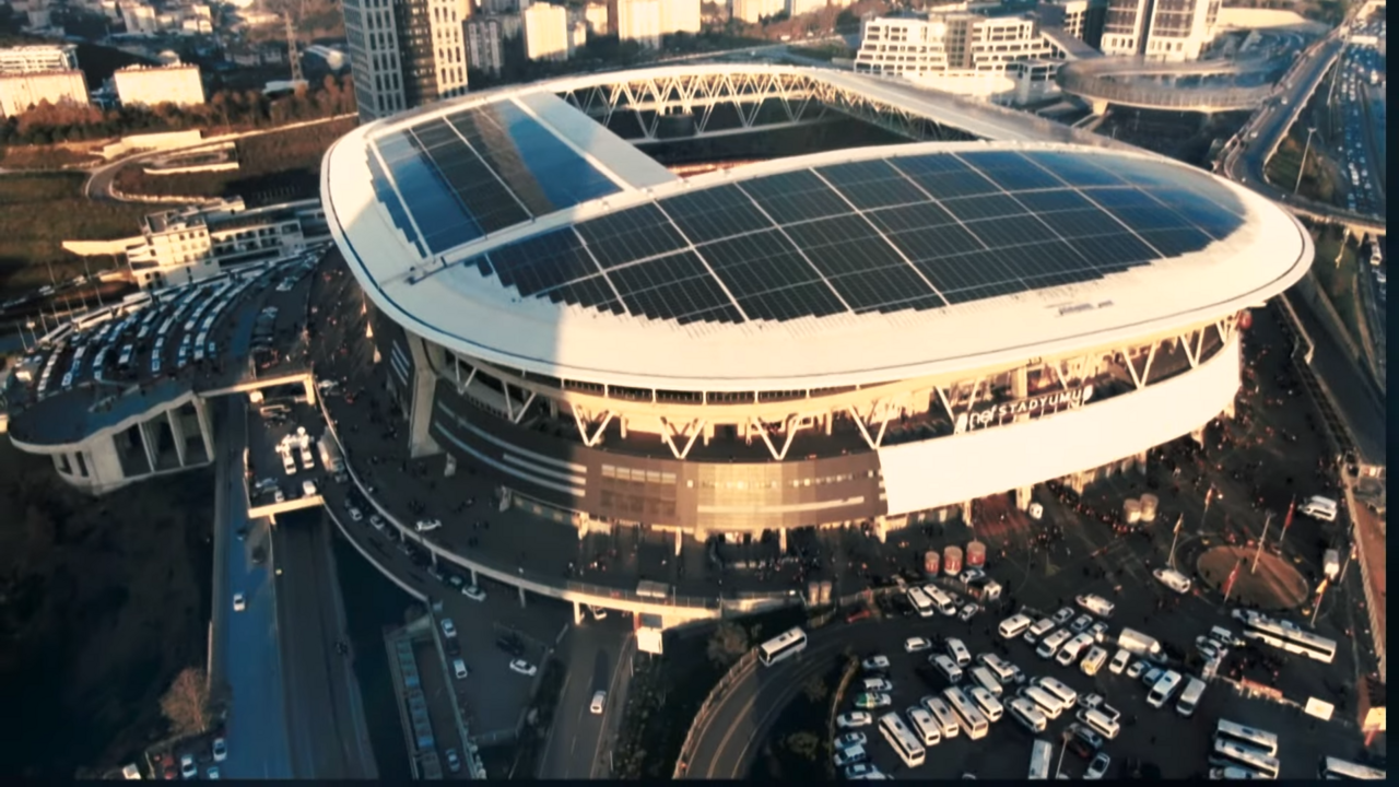 Galatasaray's RAMS Park, seen from the air