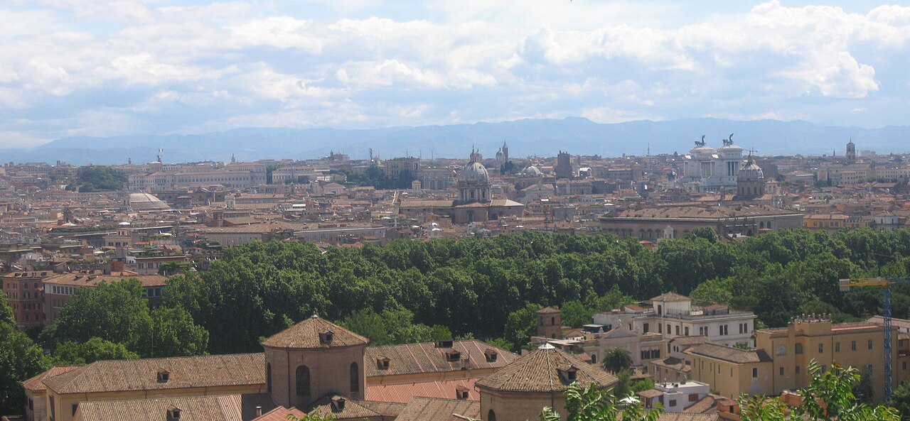 Vista sul centro di Roma dal Gianicolo