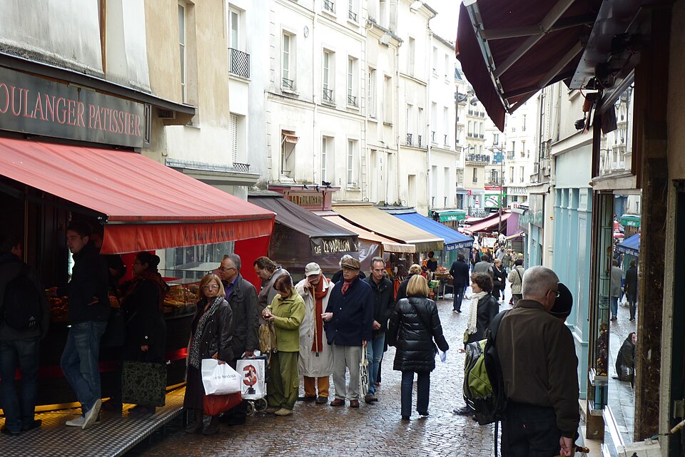 Rue Mouffetard : rue-marché du 5e, commerces, marché et accès