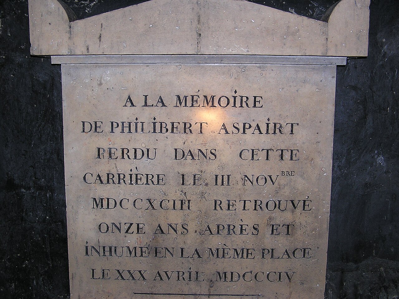 La tumba de Philibert Aspairt