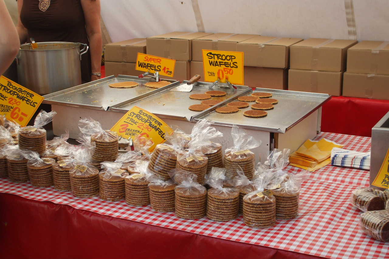 Stroopwafels for sale at a Dutch market