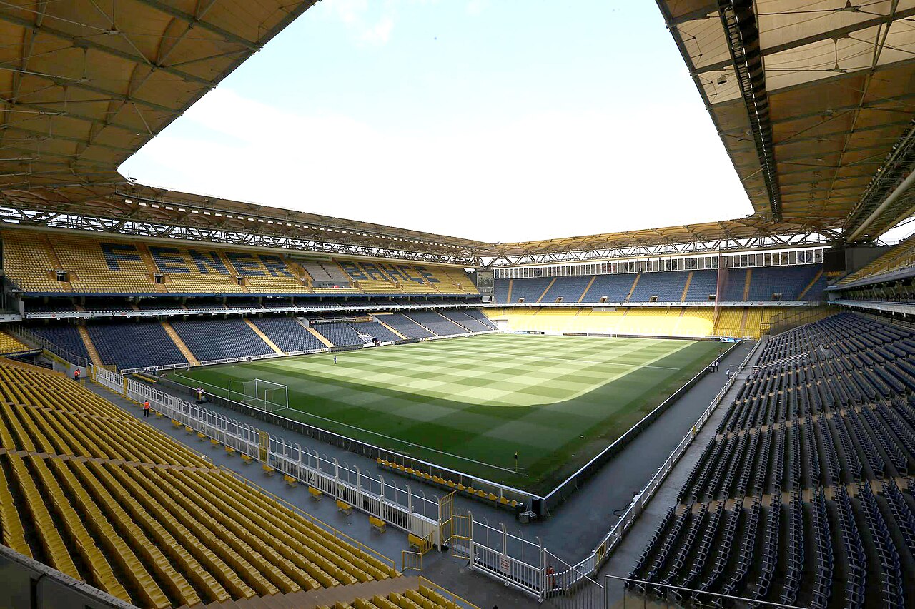 The pitch and stands of Fenerbahçe's Şükrü Saracoğlu stadium