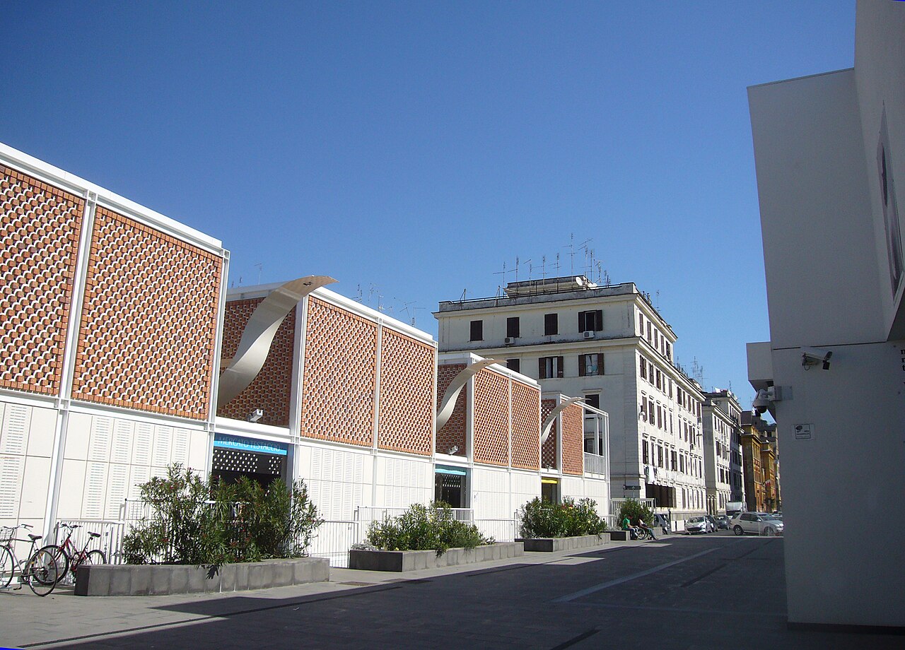 The pavilions of Testaccio Market, Via Lorenzo Ghiberti