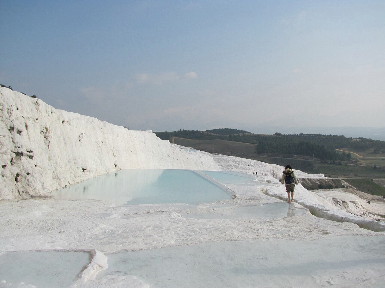 The travertine terraces of Pamukkale