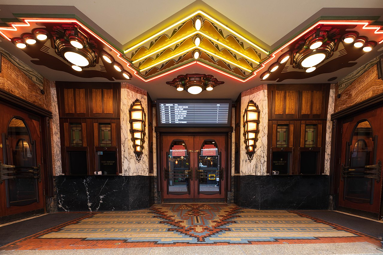 The Art Deco entrance hall of the Tuschinski cinema