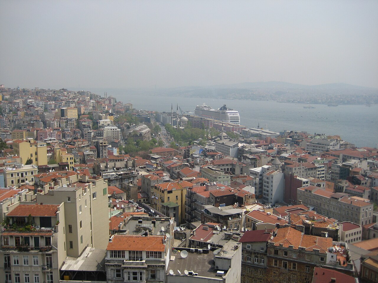 Cihangir's view over the Bosphorus