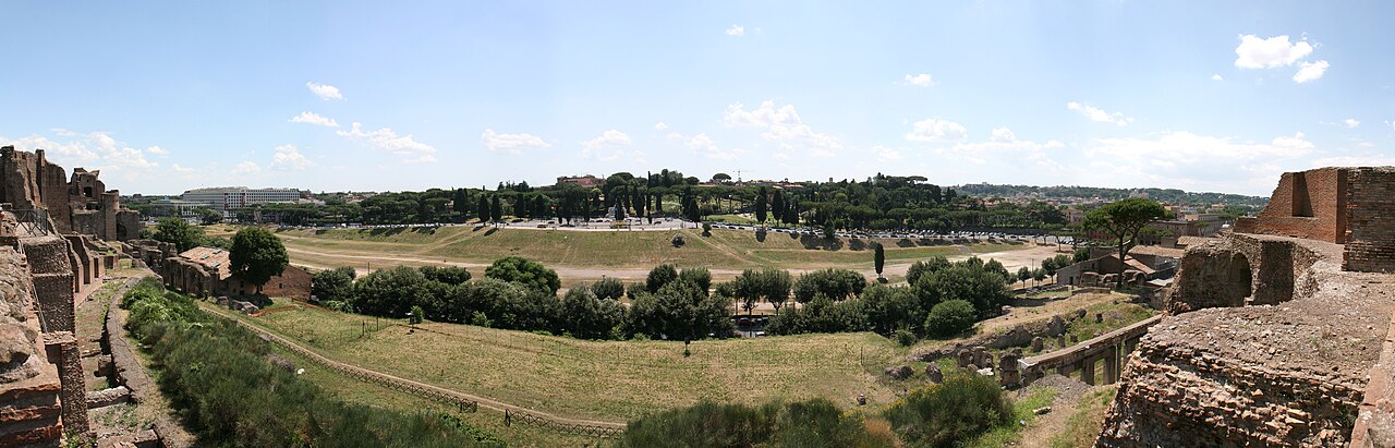 Mont Palatin : palais impériaux et vue sur le Circus Maximus